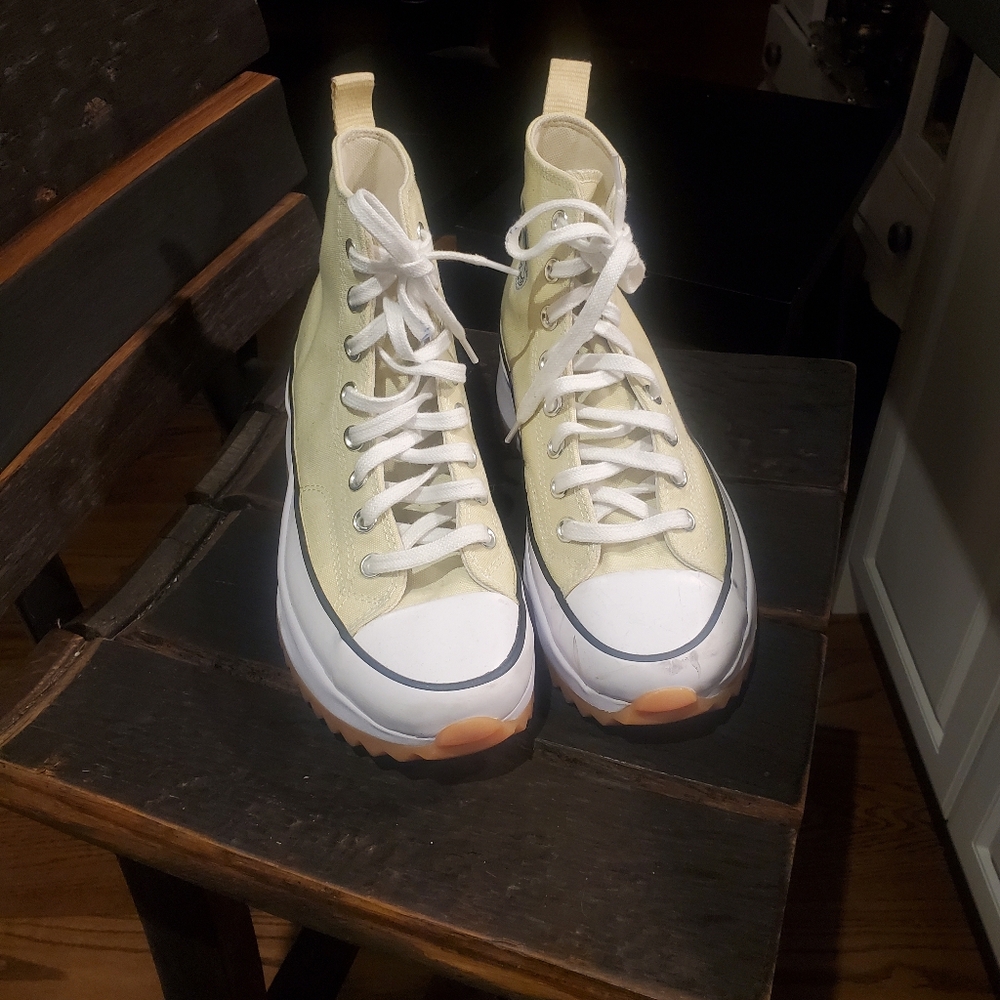 Converse Chuck Taylor Platform Run Star Yellow Sneaker Running Shoes All Star